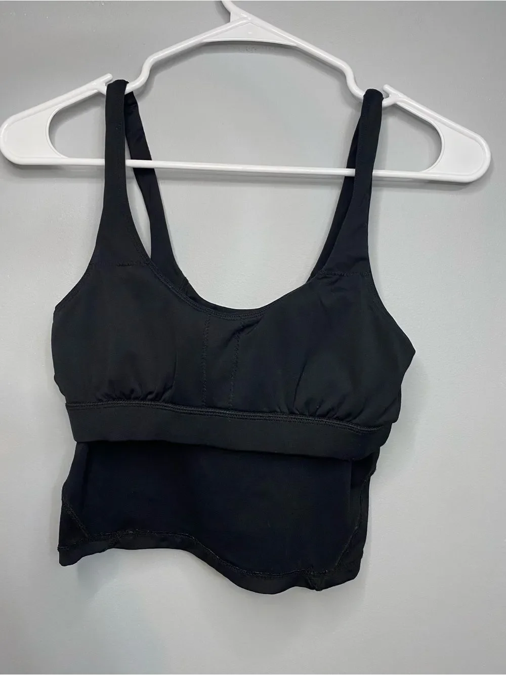 Quince Black Cropped Sports Bra Women’s Size XS